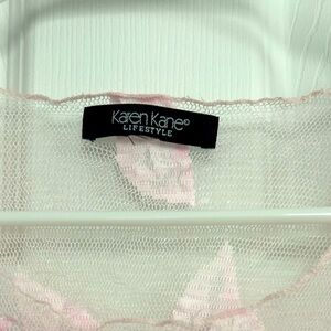 Karen Kane floral print pink top